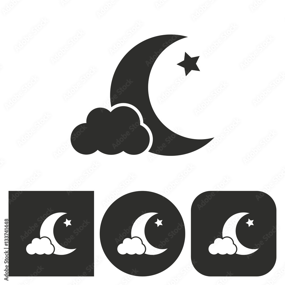 Obraz premium Moon star - vector icon.