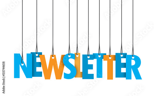 NEWSLETTER Overlapping Letters Vector Icon