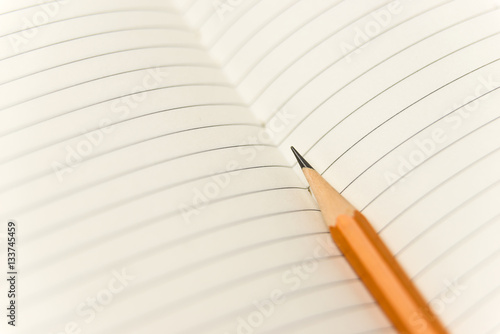 Wallpaper Mural Pencil on the pages of an open notebook for records Torontodigital.ca