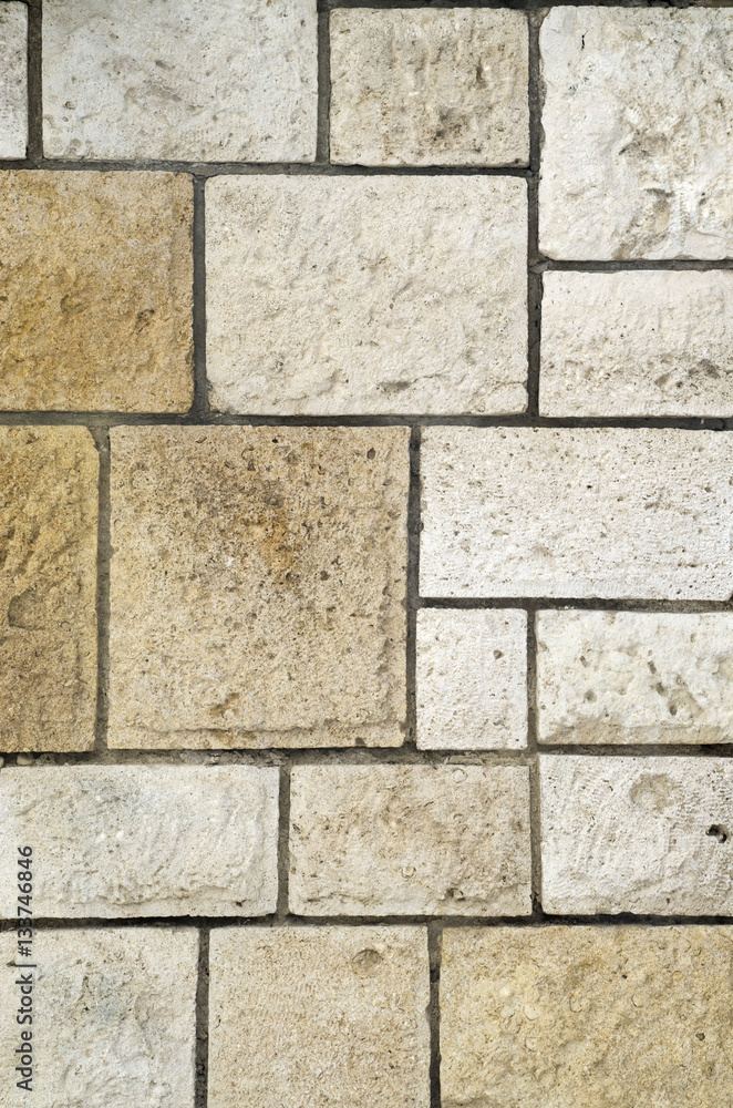 Obraz premium Old stone wall closeup