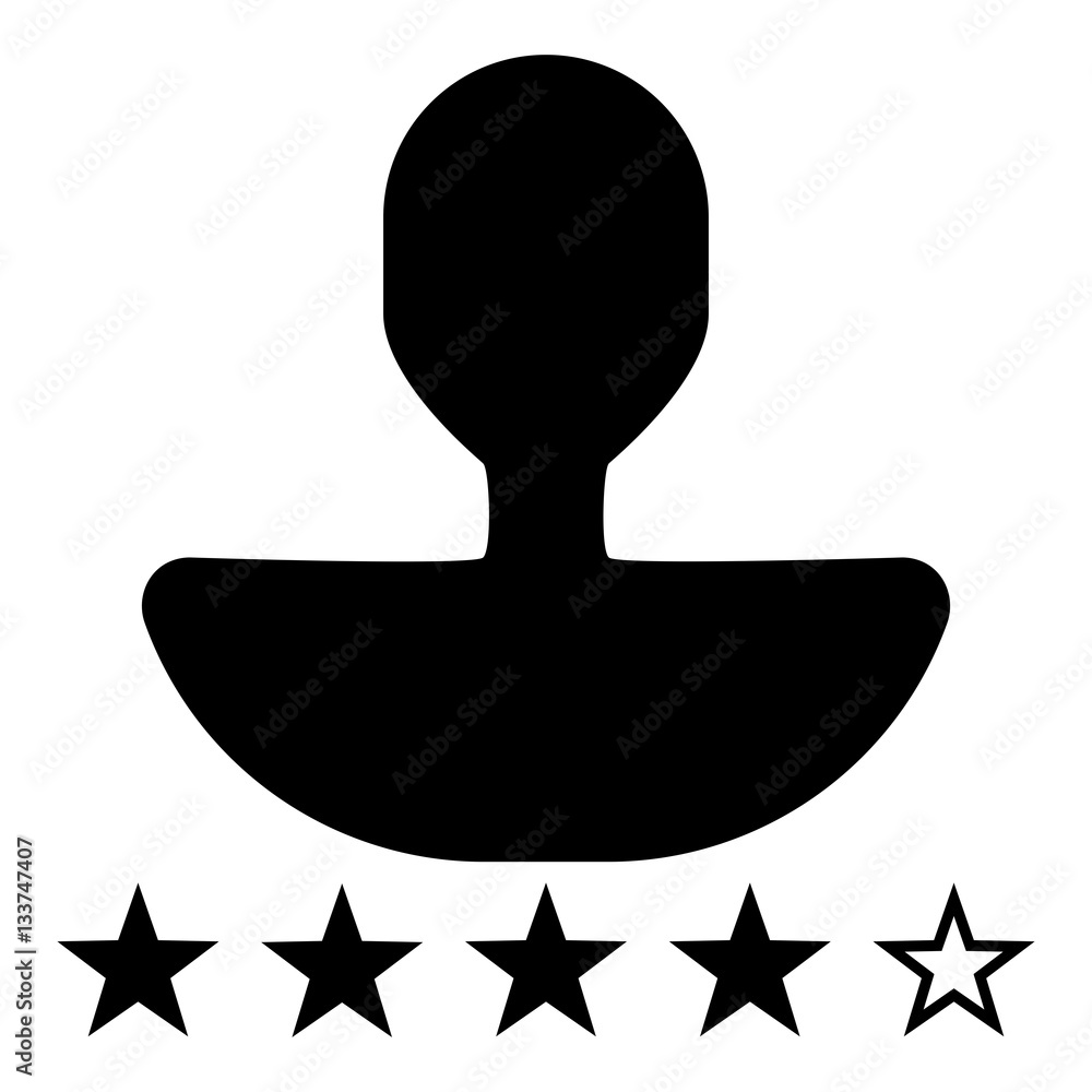 User rating - stars icon - Flat design, glyph style icon - Filled black User rating - stars icon - Flat design, glyph style icon - Filled black
