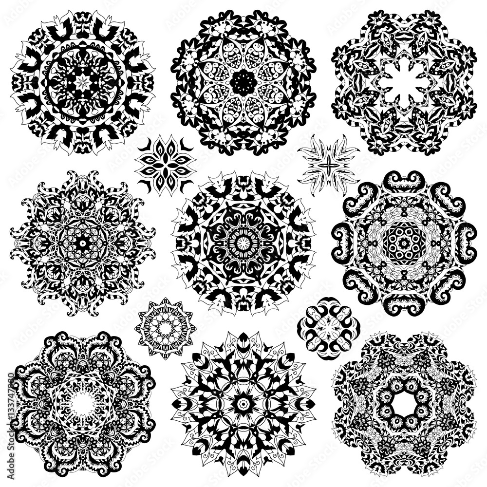 Set of mandalas Set of mandalas