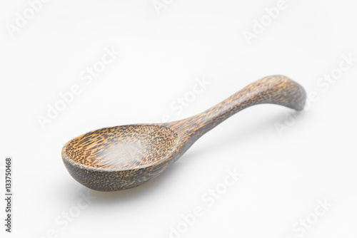 wooden spoon isolated on wh...
