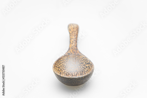 wooden spoon isolated on wh...