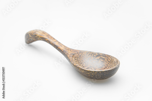 wooden spoon isolated on wh...