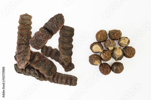 Dried Shikakai pods and Soapnuts