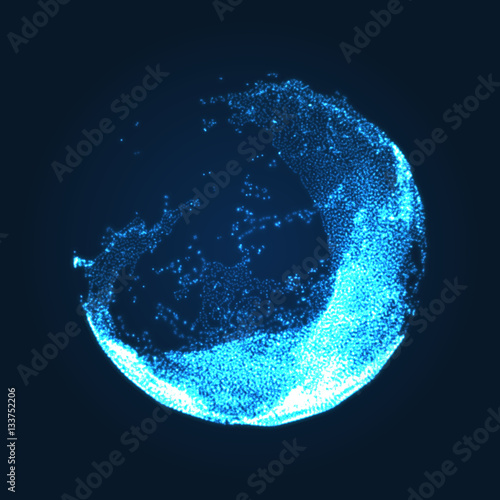 The Sphere Consisting of Points. 3D Grid Design.