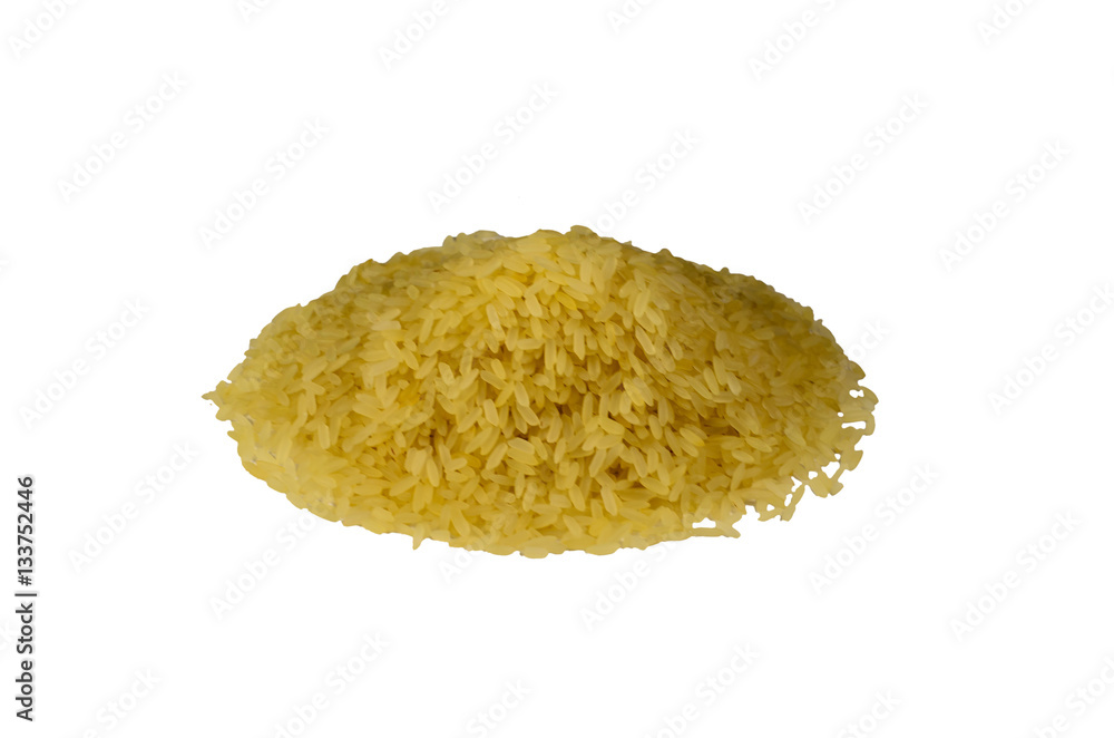 Pile of the steamed rice isolated on white Pile of the steamed rice isolated on white
