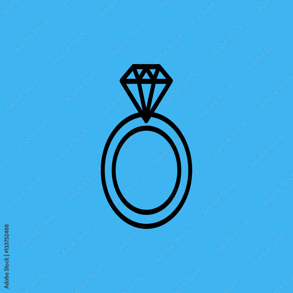 ring icon. flat design
