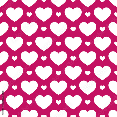 Seamless geometric pattern with hearts.Vector illustration on a