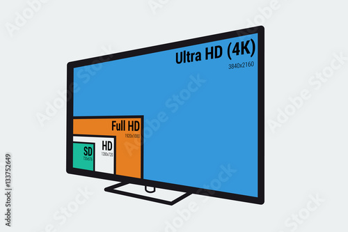 Vector line icon - Monitors comparison