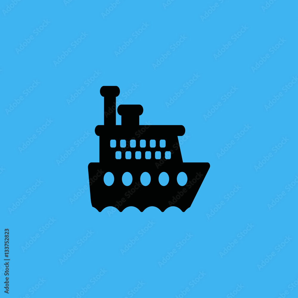 Ship icon. flat design Ship icon. flat design
