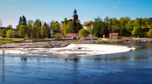 View on the Kongsberg river in Norway