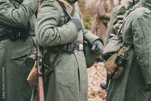 German military ammunition of a German soldier at World War II. 