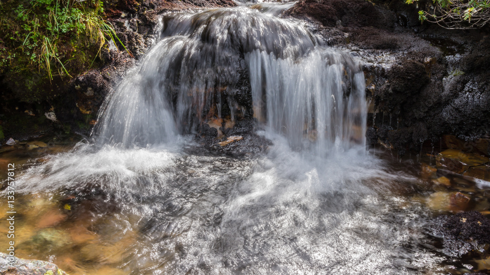 Waterfall on the stream Waterfall on the stream