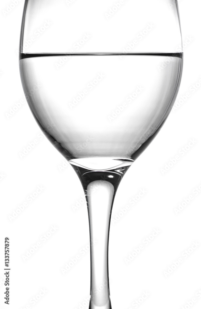 Obraz premium Close up wine glass with water