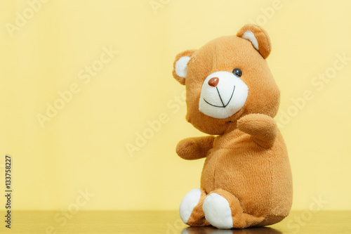 Brown Bear Yellow background