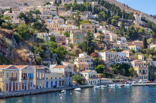 Greek island of Symi in the Dodecanese Greece Europe © azurita