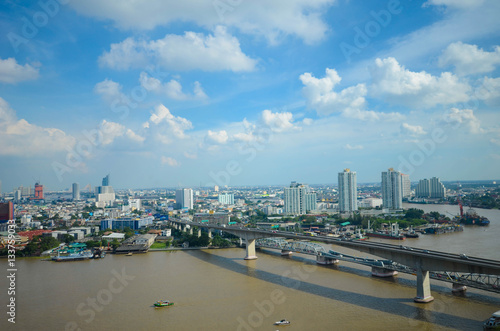Aussicht auf dem Chao Phraya in Bangkok  Thailand