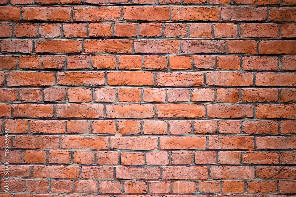 red brick wall, urban exterior weathered surface as background red brick wall, urban exterior weathered surface as background