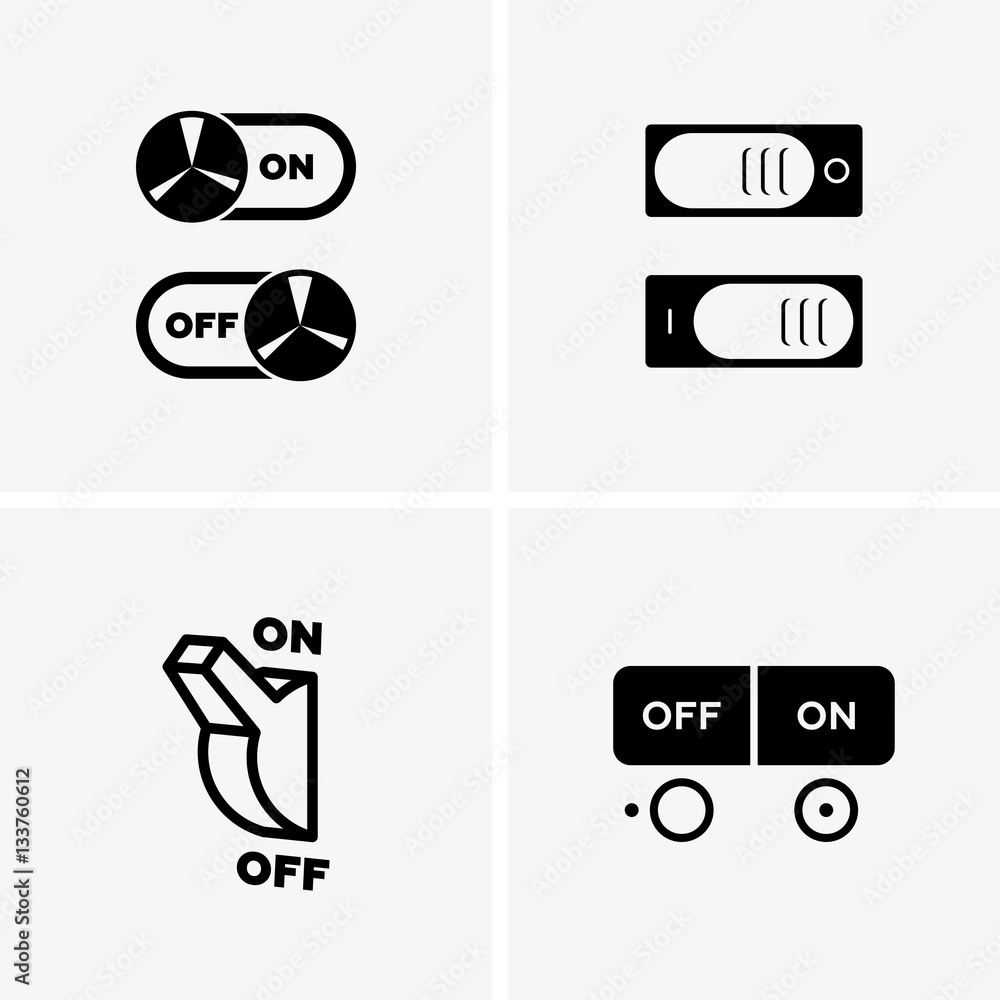 On/off symbols Stock-Illustration | Adobe Stock