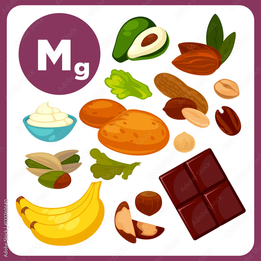 Vector icons with mineral Mg. Vector icons with mineral Mg.