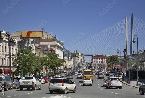 Svetlanskaya Street in Vladivostok. Russia 