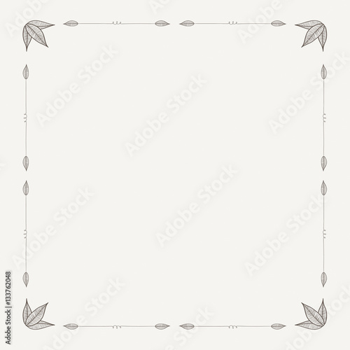 Ornament Rahmen, Linien und Winkel Design Elemente, handgezeichnete Vektor Serie