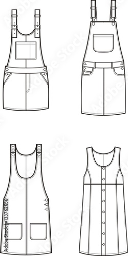 Overall dress set