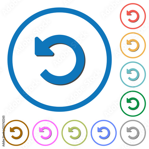 Undo changes icons with shadows and outlines