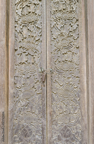 Old wooden gate. Front View