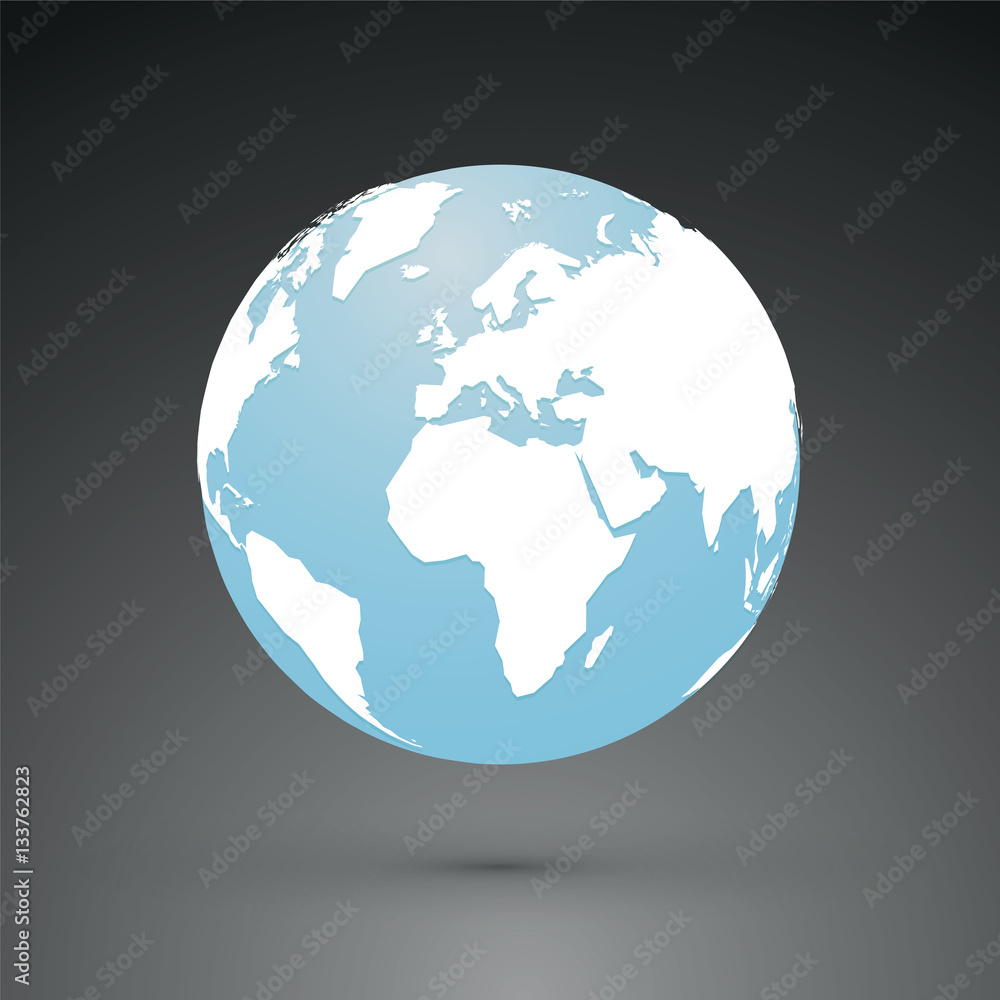 Fototapeta premium simple world globe earth illustration