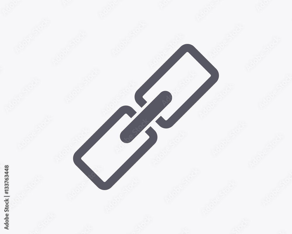 Chain Link Icon - Vector illustration. Minimal thin line design. Chain Link Icon - Vector illustration. Minimal thin line design.