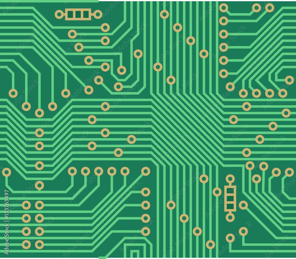 Seamless vector pattern - electronic circuit board background Seamless vector pattern - electronic circuit board background