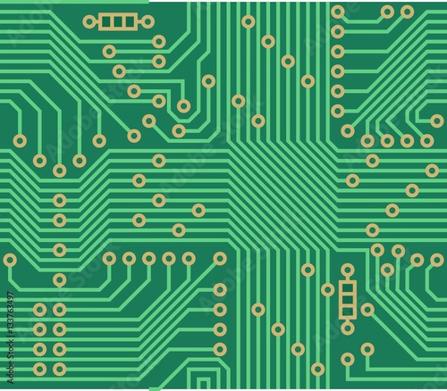 Seamless vector pattern - electronic circuit board background