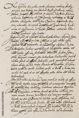 Alte Urkunde. Handschrift. Hintergrund. 