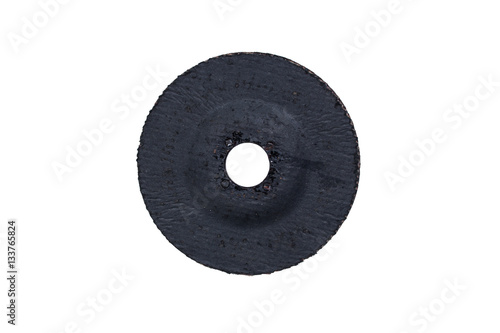 brown abrasive wheels isolated on a white background
