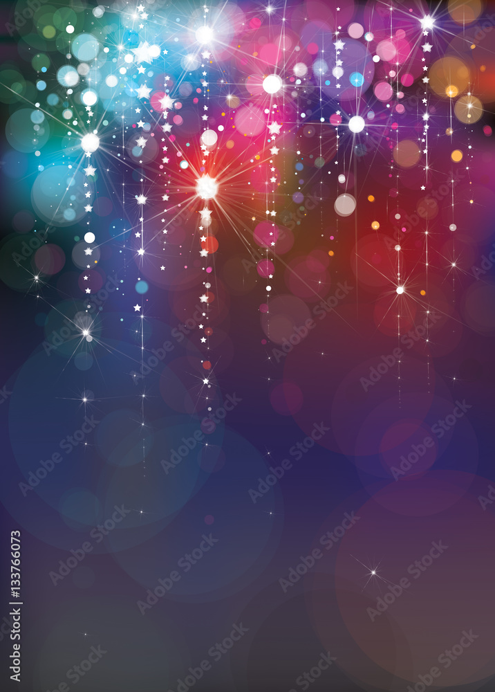 Vector colorful lights background.