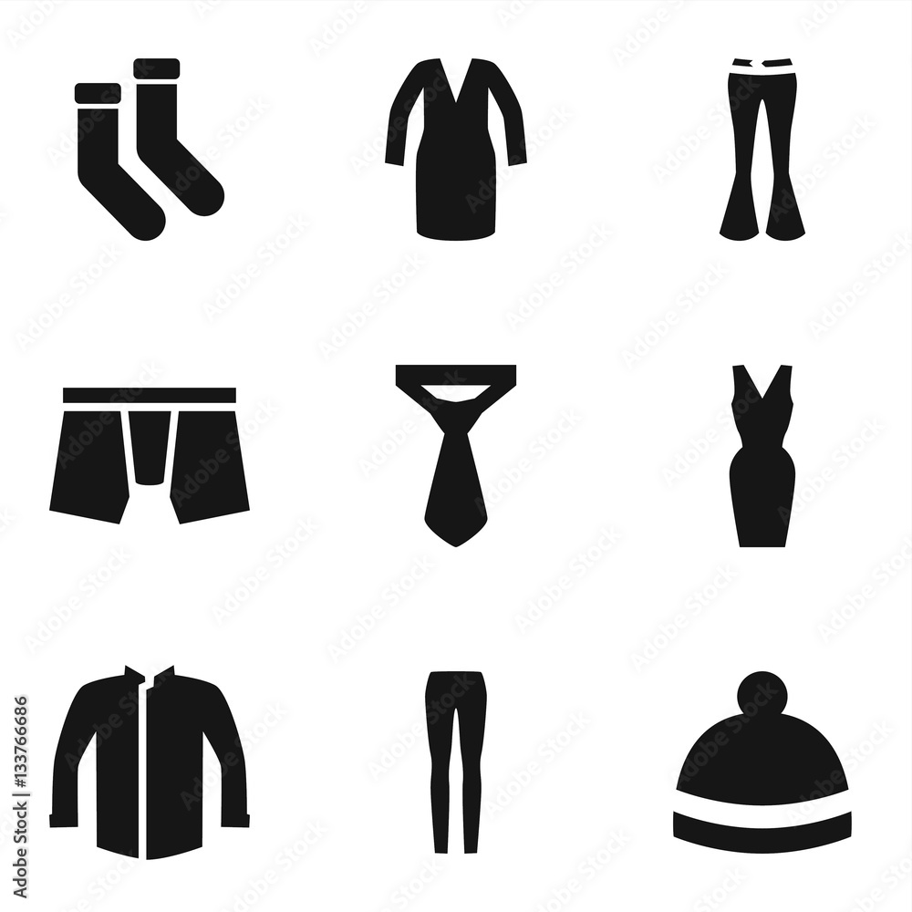 Set of 9 Fashion Filled icons Set of 9 Fashion Filled icons