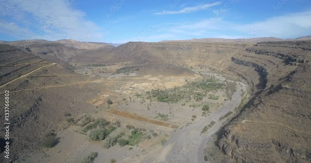 Aerial, View On Imi n'Sit, Morocco - Untouched and flat material, watch also for the graded and stabilized version Aerial, View On Imi n'Sit, Morocco - Untouched and flat material, watch also for the graded and stabilized version