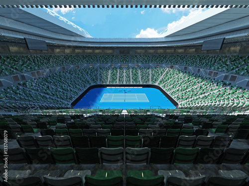 3D render of beutiful modern tennis grand slam lookalike stadium