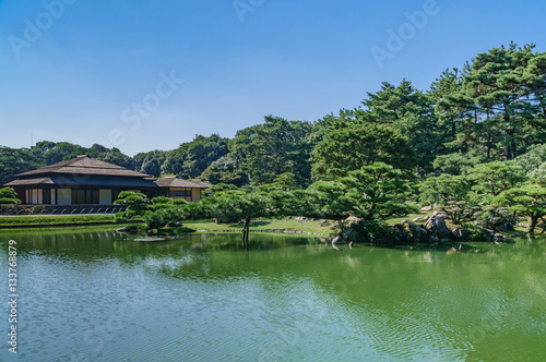 Fototapeta Naklejka Na Ścianę i Meble -  japanese landscape - ritsurin koen - takamatsu - tokushima