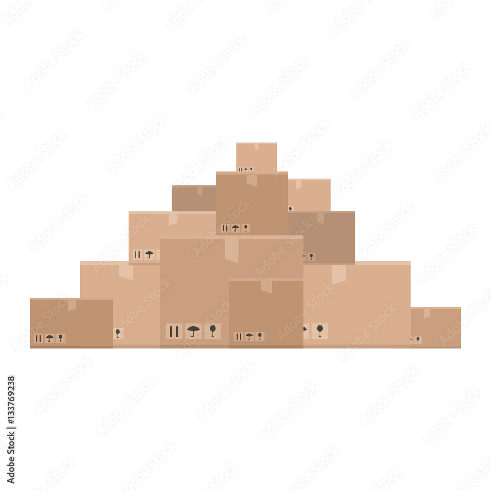 Mountain of boxes Mountain of boxes