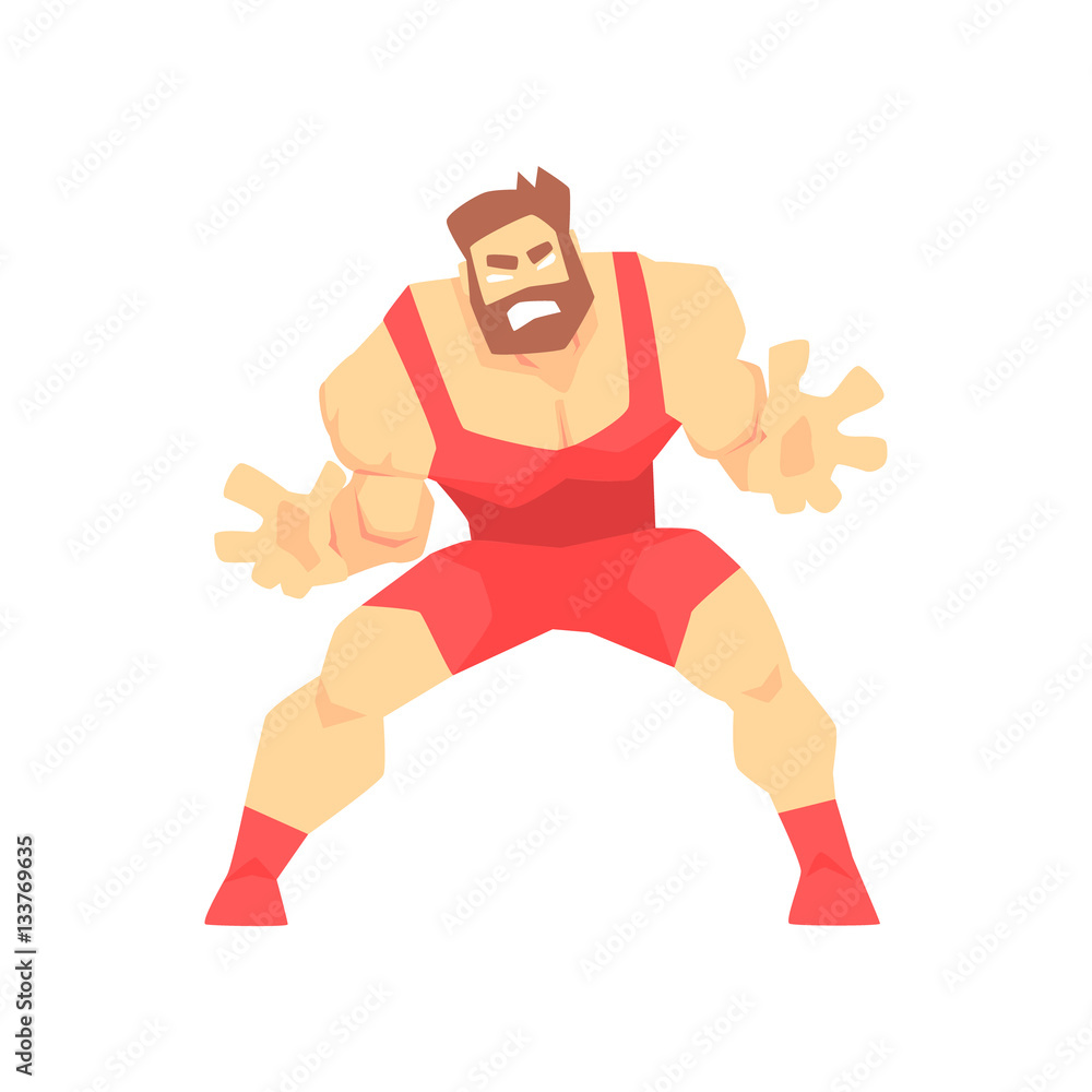 Strong Muscly Greco-Roman Wrestling Martial Arts Fighter, Fighting Sports Professional In Traditional Fighting Sportive Clothing Strong Muscly Greco-Roman Wrestling Martial Arts Fighter, Fighting Sports Professional In Traditional Fighting Sportive Clothing