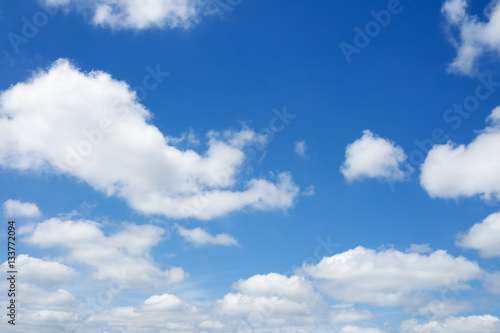 Fototapeta Naklejka Na Ścianę i Meble -  White clouds flying against blue sky.