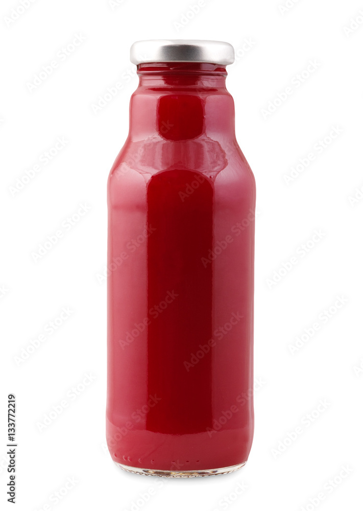 Beetroot juice bottle isolated on white background Beetroot juice bottle isolated on white background