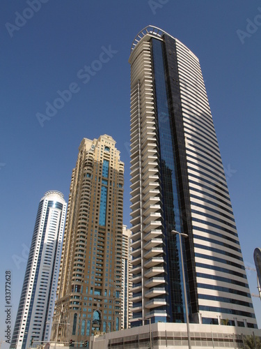 Dubai, Sheik Zayed Road, Moderne Skyline, United Arab Emirates