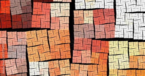 Foto fractal colorful cubes