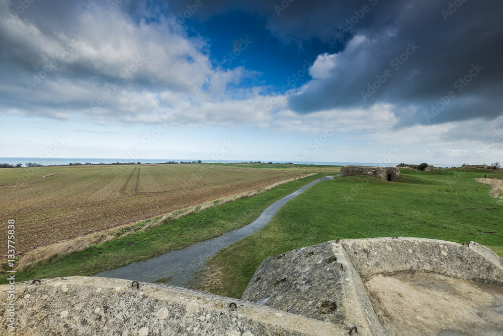 German bunkers and artillery in Normandy,France German bunkers and artillery in Normandy,France