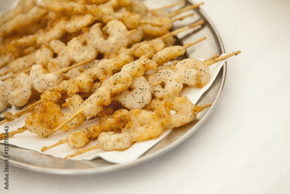 spiedini di gamberi
